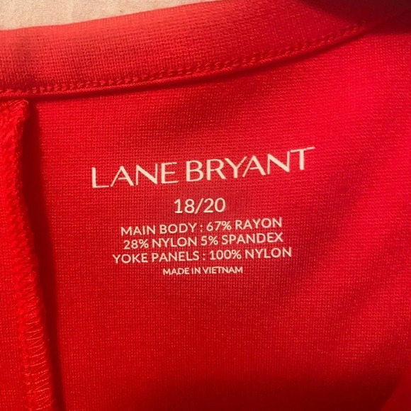 Lane Bryant plus size heavyweight knit long sleeve sheer bodice top 18/20 - Picture 4 of 4